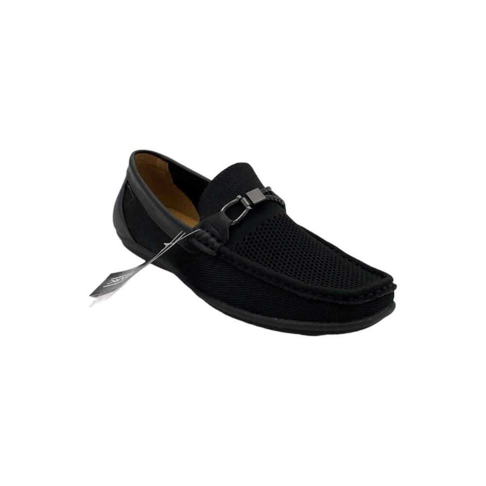 Aston Marc Men's Knit Driving Shoe Loafers Black - Medium